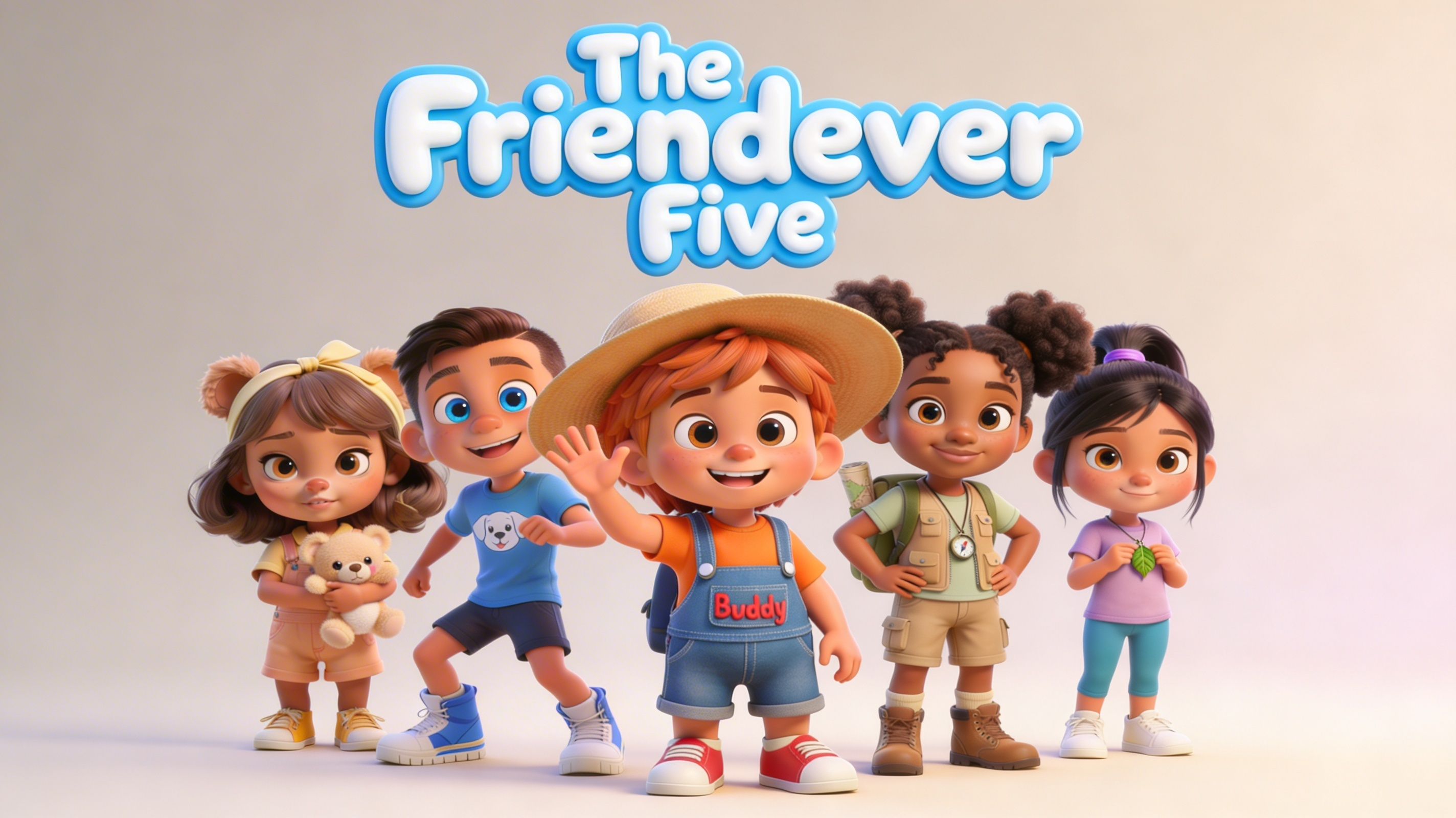 The Friendever Five together beneath the titled Friendever Five artwork